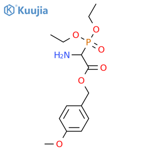 Acetic acid, amino(diethoxyphosphinyl)-, (4-methoxyphenyl)methyl ester structure