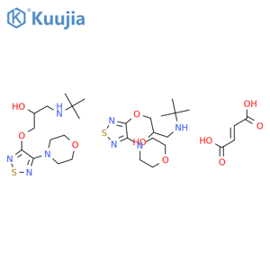 but-2-enedioic acid; 1-[(4-morpholin-4-yl-1,2,5-thiadiazol-3-yl)oxy]-3-(tert-butylamino)propan-2-ol structure