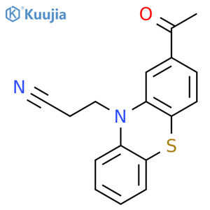 2-Acetyl-10H-phenothiazine-10-propanenitrile structure