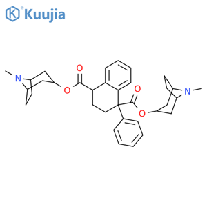 1,4-Naphthalenedicarboxylicacid, 1,2,3,4-tetrahydro-1-phenyl-,1,4-bis(8-methyl-8-azabicyclo[3.2.1]oct-3-yl) ester, stereoisomer structure