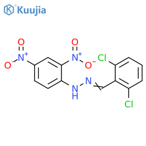 Benzaldehyde, 2,6-dichloro-, 2-(2,4-dinitrophenyl)hydrazone structure