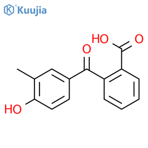 2-[(4-hydroxy-3-methylphenyl)carbonyl]benzoic acid structure