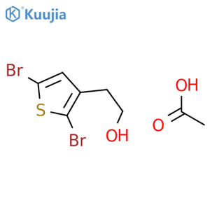 3-Thiopheneethanol, 2,5-dibromo-, acetate structure