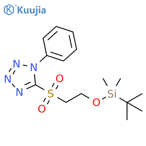 1H-Tetrazole,5-[[2-[[(1,1-dimethylethyl)dimethylsilyl]oxy]ethyl]sulfonyl]-1-phenyl- structure