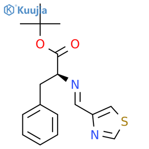 Phenylalanine, N-(4-thiazolylmethylene)-, 1,1-dimethylethyl ester structure