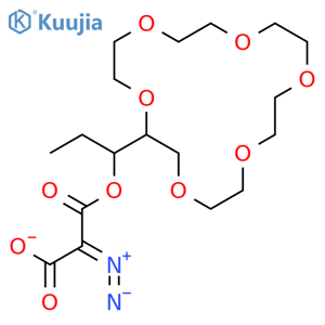 Propanedioic acid, diazo-, ethyl1,4,7,10,13,16-hexaoxacyclooctadec-2-ylmethyl ester structure