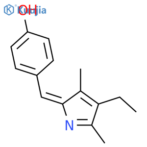 Phenol, 4-[(4-ethyl-3,5-dimethyl-2H-pyrrol-2-ylidene)methyl]- (9CI) structure