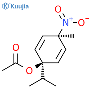 2,5-Cyclohexadien-1-ol, 4-methyl-1-(1-methylethyl)-4-nitro-, acetate (ester), trans- (9CI) structure