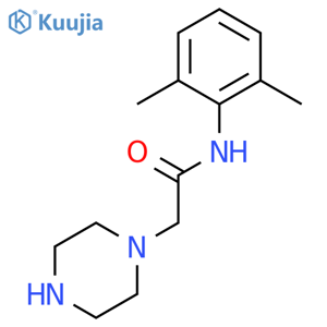 N-(2,6-Dimethylphenyl)-2-(piperazin-1-yl)acetamide structure