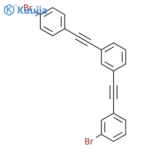 Benzene, 1-[(3-bromophenyl)ethynyl]-3-[(4-bromophenyl)ethynyl]- structure