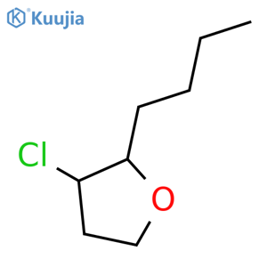 Furan, 2-butyl-3-chlorotetrahydro- structure