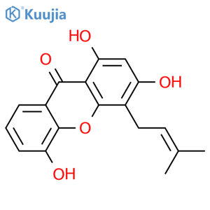 1,3,5-Trihydroxy-4-(3-methylbut-2-en-1-yl)-9H-xanthen-9-one structure