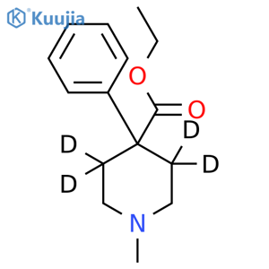 4-Piperidine-3,3,5,5-d4-carboxylicacid, 1-methyl-4-phenyl-, ethyl ester (9CI) structure