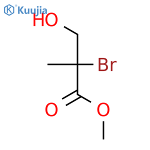 Propanoic acid, 2-bromo-3-hydroxy-2-methyl-, methyl ester structure