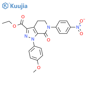 Ethyl 1-(4-Methoxyphenyl)-6-(4-nitrophenyl)-7-oxo-4,5,6,7-tetrahydro-1H-pyrazolo3,4-cpyridine-3-carboxylate structure