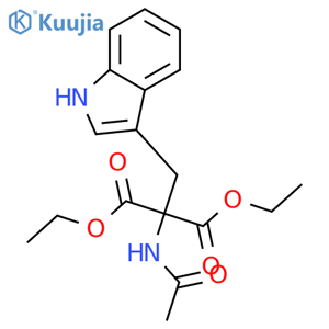 diethyl (acetylamino)(1H-indol-3-ylmethyl)propanedioate structure