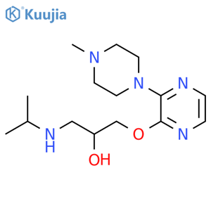 2-Propanol,1-[(1-methylethyl)amino]-3-[[3-(4-methyl-1-piperazinyl)pyrazinyl]oxy]- structure