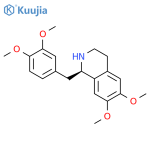 (R)-1,2,3,4-tetrahydro-6,7-dimethoxy-1-veratrylisoquinoline hydrochloride structure