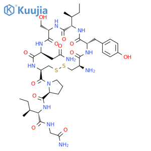 (Ser4,Ile8)-Oxytocin H-Cys-Tyr-Ile-Ser-Asn-Cys-Pro-Ile-Gly-NH2 (Disulfide bond) structure