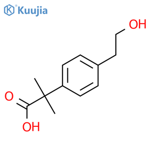 2-(4-(2-hydroxyethyl)phenyl)-2-Methylpropanoic acid structure