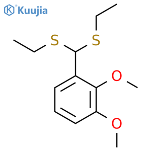 Benzene, 1-[bis(ethylthio)methyl]-2,3-dimethoxy- structure