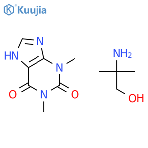 1-Propanol, 2-amino-2-methyl-, compd. with theophylline (1:1) structure