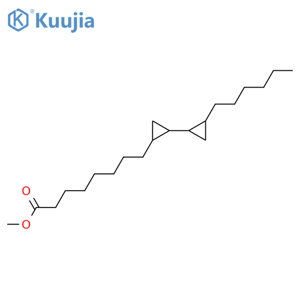 [1,1'-Bicyclopropyl]-2-octanoic acid, 2'-hexyl-, methyl ester structure