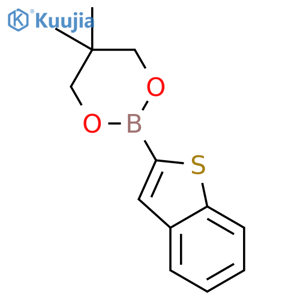 2-(benzo[b]thiophen-2-yl)-5,5-dimethyl-1,3,2-dioxaborolane structure