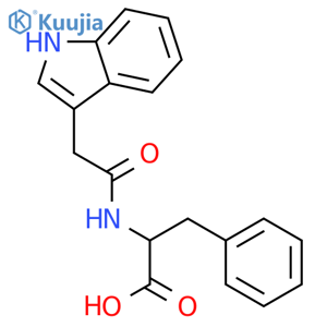 (S)-2-(2-(1H-Indol-3-yl)acetamido)-3-phenylpropanoic acid structure