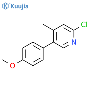 Pyridine, 2-chloro-5-(4-methoxyphenyl)-4-methyl- structure