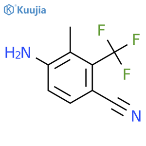 4-amino-3-methyl-2-(trifluoromethyl)benzonitrile structure