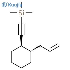 Silane, trimethyl[[(1R,2S)-2-(2-propenyl)cyclohexyl]ethynyl]-, rel- structure