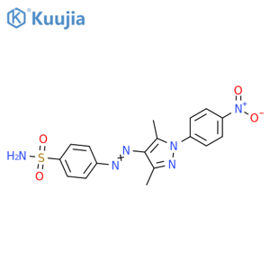 Benzenesulfonamide,4-[[3,5-dimethyl-1-(4-nitrophenyl)-1H-pyrazol-4-yl]azo]- structure