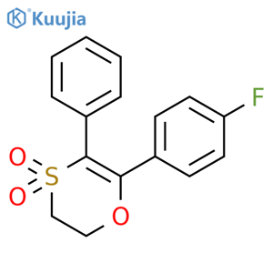 1,4-OXATHIIN, 2-(4-FLUOROPHENYL)-5,6-DIHYDRO-3-PHENYL-, 4,4-DIOXIDE structure