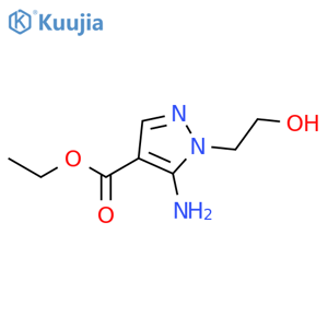 Ethyl 5-amino-1-(2-hydroxyethyl)-1H-pyrazole-4-carboxylate structure