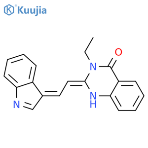 (2Z)-3-ethyl-2-[2-(3H-indol-3-ylidene)ethylidene]-2,3-dihydroquinazolin-4(1H)-one structure