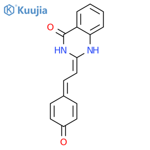 (2Z)-2-[2-(4-oxocyclohexa-2,5-dien-1-ylidene)ethylidene]-2,3-dihydroquinazolin-4(1H)-one structure