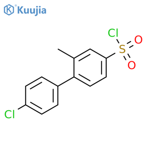 [1,1'-Biphenyl]-4-sulfonyl chloride, 4'-chloro-2-methyl- structure