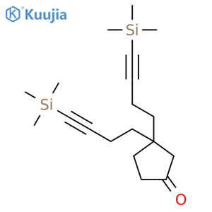 Cyclopentanone, 3,3-bis[4-(trimethylsilyl)-3-butynyl]- structure