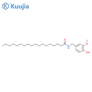 Octadecanamide, N-((4-hydroxy-3-methoxyphenyl)methyl)- structure