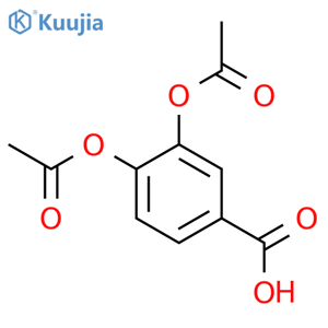 3,4-bis(acetyloxy)benzoic acid structure