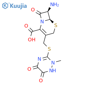 5-Thia-1-azabicyclo[4.2.0]oct-2-ene-2-carboxylicacid,7-amino-8-oxo-3-[[(1,2,5,6-tetrahydro-2-methyl-5,6-dioxo-1,2,4-triazin-3-yl)thio]methyl]-,(6R,7R)- structure