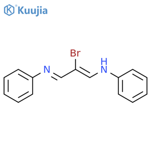 BENZENAMINE, N-[2-BROMO-3-(PHENYLAMINO)-2-PROPENYLIDENE]- structure