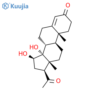 Pregn-4-ene-3,20-dione, 14,15-dihydroxy-, (15b)- structure