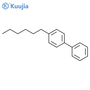 4-N-Hexylbiphenyl structure