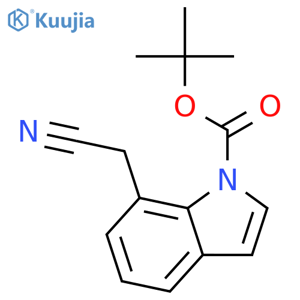 tert-Butyl 7-(cyanomethyl)-1H-indole-1-carboxylate structure