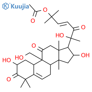 (2S,4R,9beta,16alpha,23E)-2,16,20-trihydroxy-9-(hydroxymethyl)-10,14-dimethyl-1,11,22-trioxo-4,9-cyclo-9,10-secocholesta-5,23-dien-25-yl acetate structure