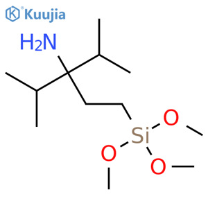 3-Pentanamine, 4-methyl-3-(1-methylethyl)-1-(trimethoxysilyl)- structure