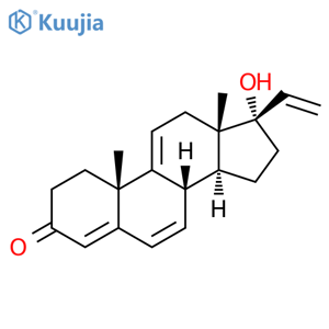 Pregna-4,6,9(11),20-tetraen-3-one, 17-hydroxy-, (17α)- structure