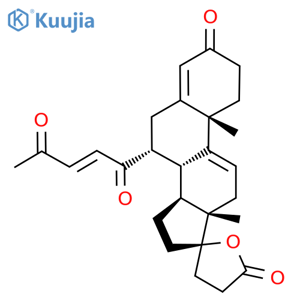 Pregna-​4,​9(11)​-​diene-​21-​carboxylic acid, 7-​[(2E)​-​1,​4-​dioxo-​2-​penten-​1-​yl]​-​17-​hydroxy-​3-​oxo-​, γ-​lactone, (7α,​17α)​- structure